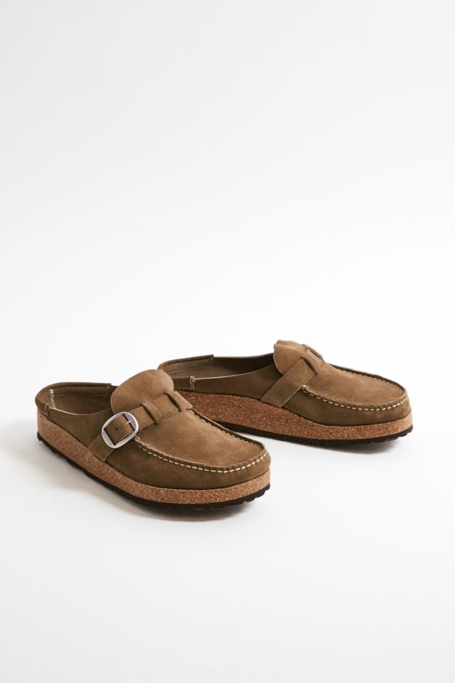 Birkenstock Buckley Taupe Suede Clogs | Urban Outfitters UK