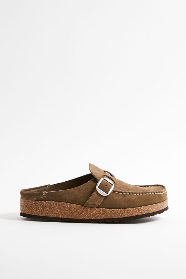 Birkenstock Buckley Taupe Suede Clogs #3