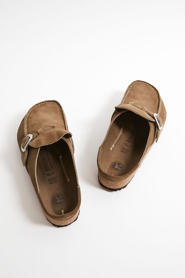 Birkenstock Buckley Taupe Suede Clogs #4