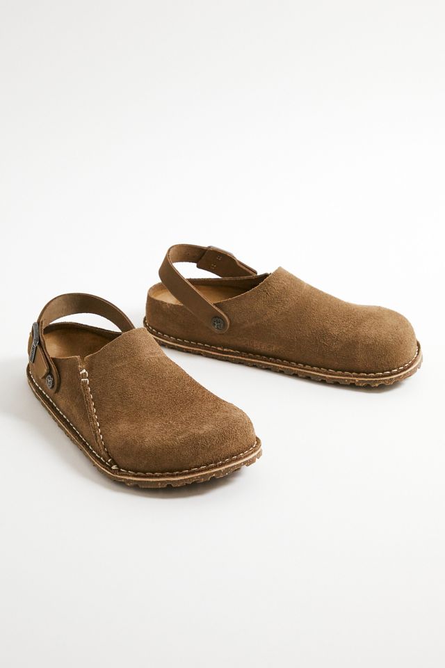 Birkenstock Taupe Lutry Premium Suede Slippers #1