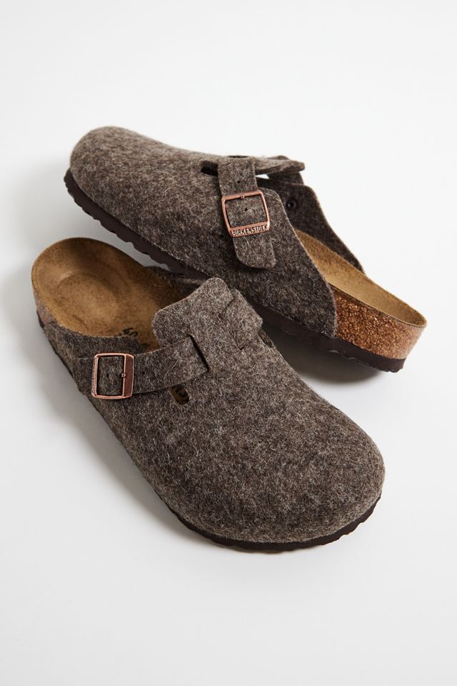 Birkenstock Wooly Cacao Boston Clogs #1
