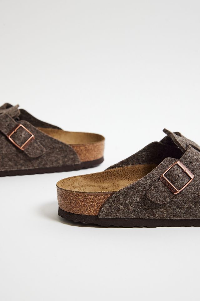 Birkenstock Wooly Cacao Boston Clogs #4