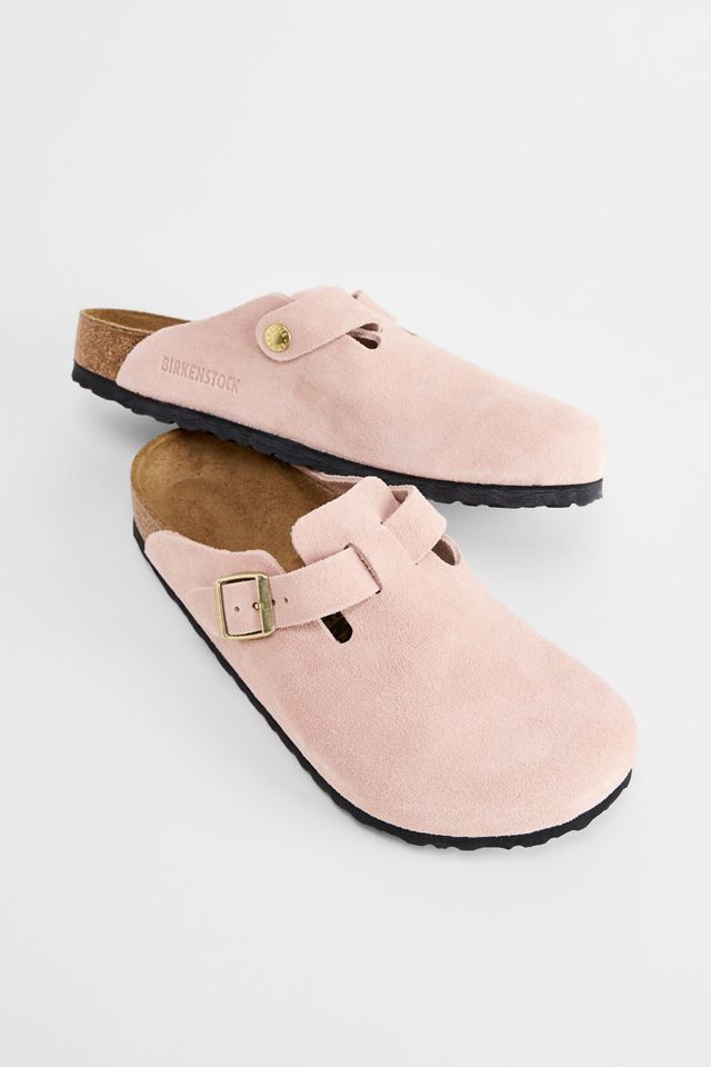 Zuecos Boston de Gamuza Rosa Birkenstock #1