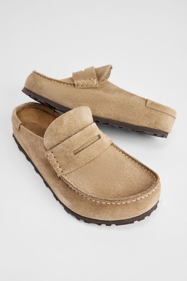 Birkenstock Taupe Naples Wrapped Suede Shoes