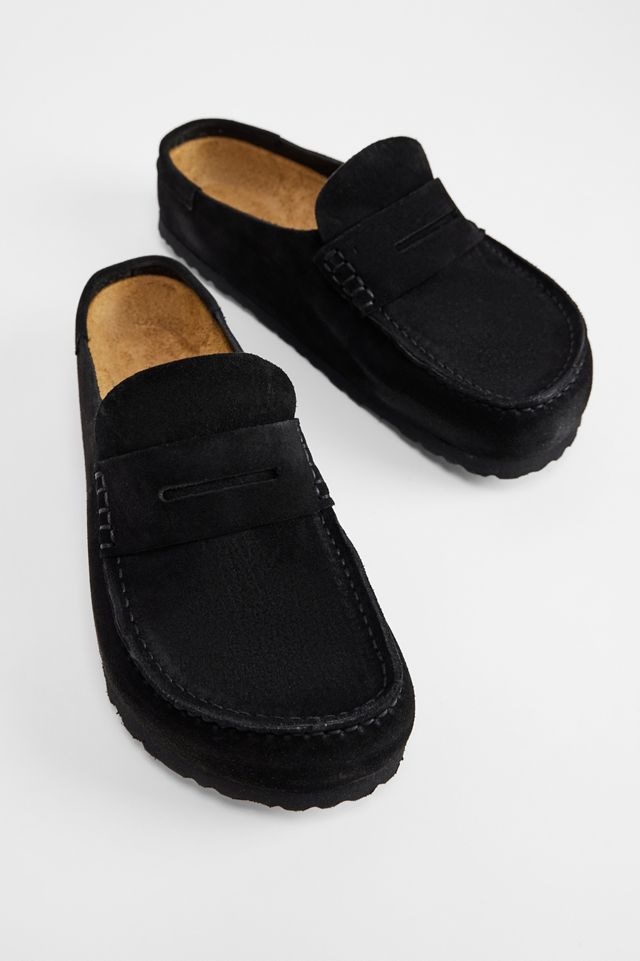 Birkenstock Black Naples Wrapped Suede Shoes