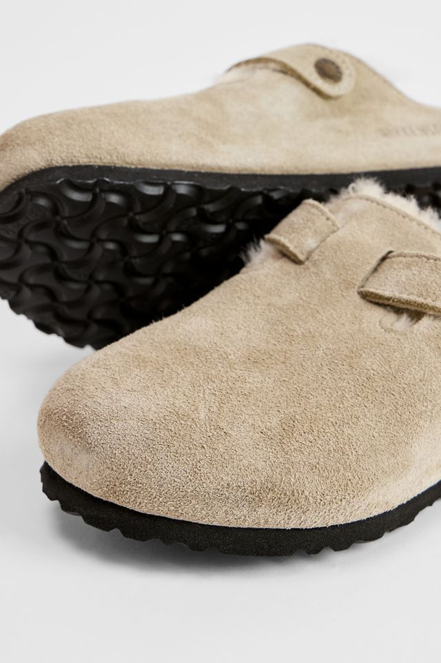 Zuecos Boston Forrados de Piel Birkenstock en Gris Pardo #2