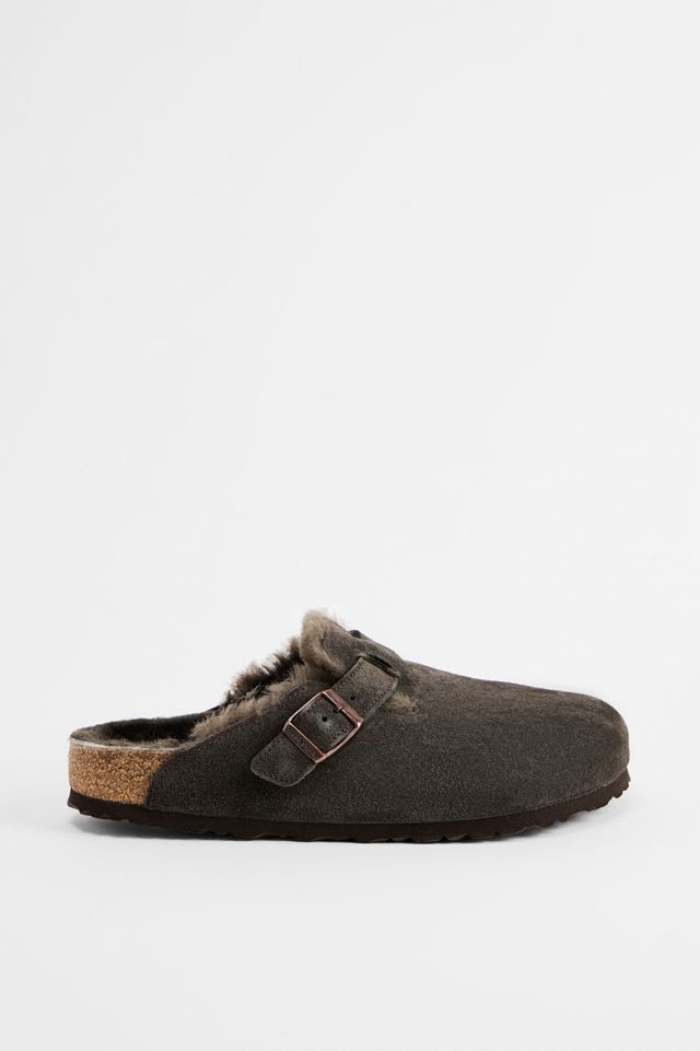 Birkenstock Chocolate Shearling Lined Boston Clogs #2