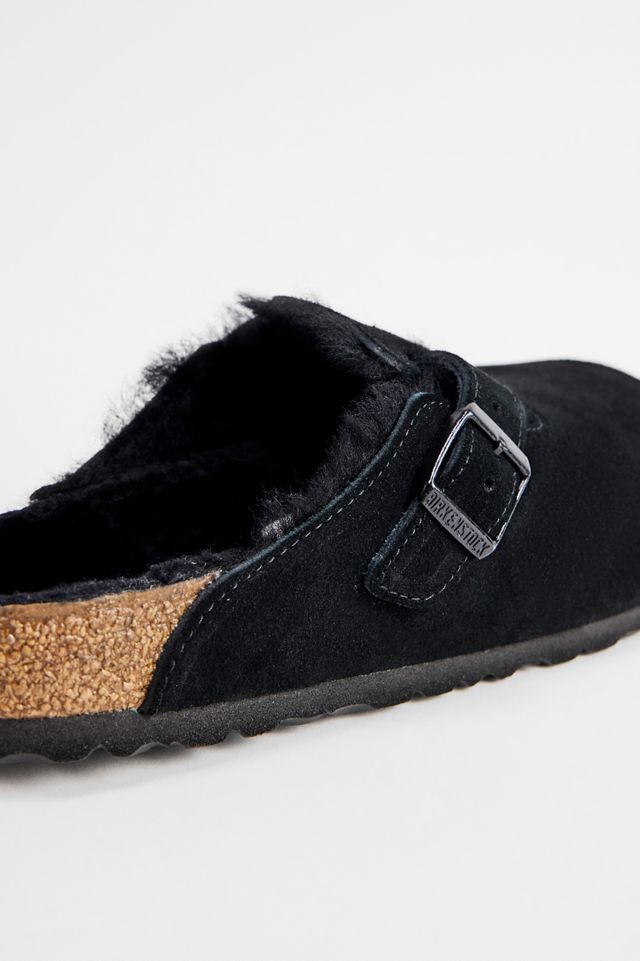 Birkenstock Sabots Boston noirs doublés de peau de mouton #2