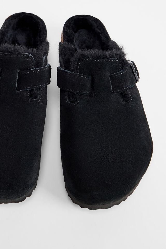 Birkenstock Sabots Boston noirs doublés de peau de mouton #3