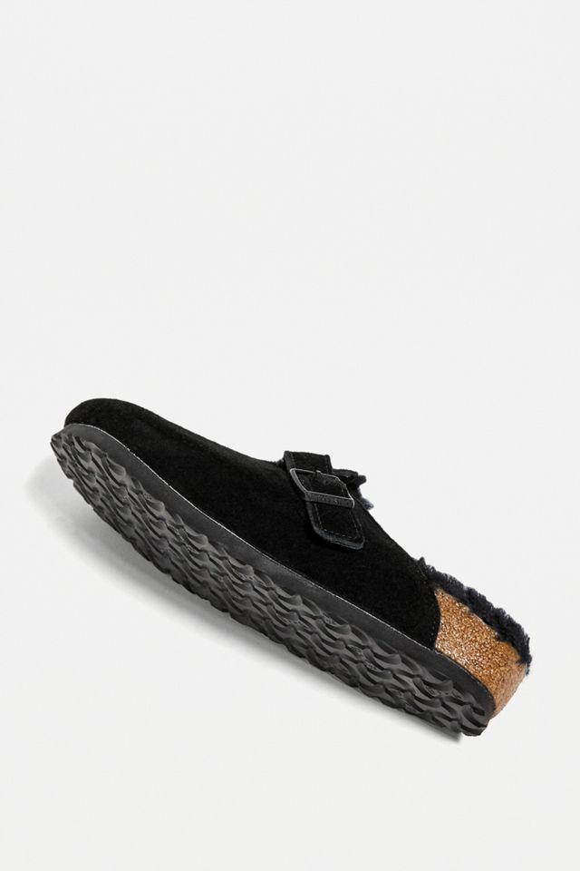 Birkenstock Boston Black Sheepskin Clogs #1