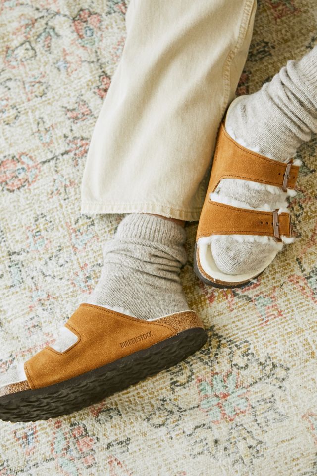 Birkenstock Arizona Sandali Visone Shearling #1
