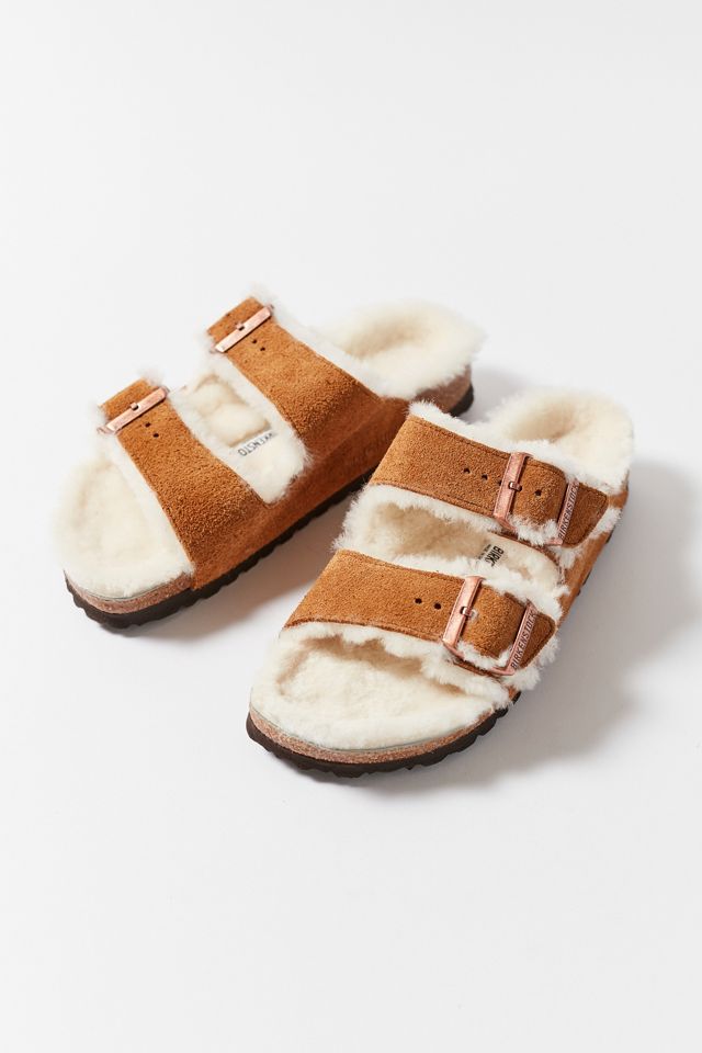 Birkenstock Arizona Sandali Visone Shearling #2