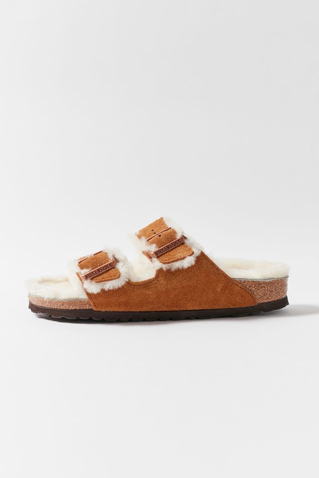 Birkenstock Arizona Sandali Visone Shearling #3