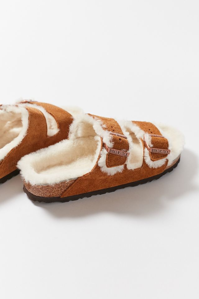 Birkenstock Arizona Sandali Visone Shearling #4