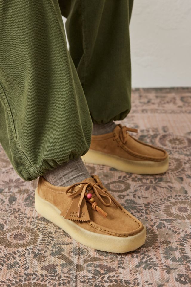 Clarks Wallabee Cup Tan Nubuck Shoes | Urban Outfitters UK