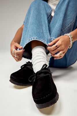 Clarks Originals Wallabee Black Suede Shoes