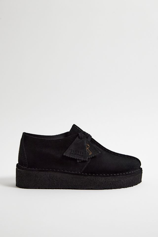 clarks black wedge shoes