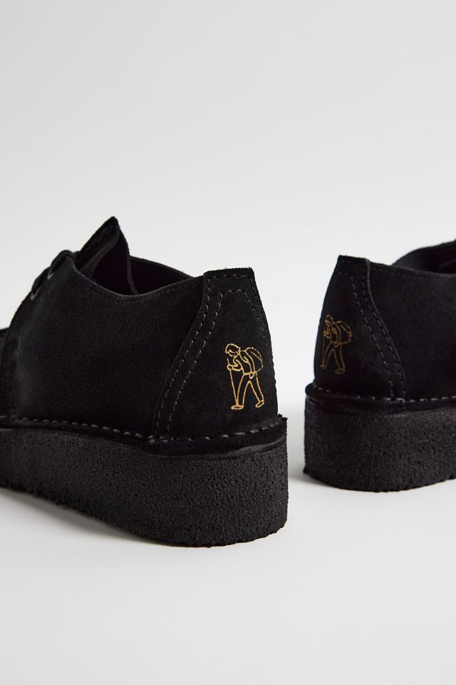 clarks black wedge shoes
