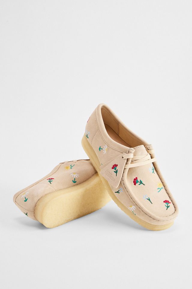Clarks Originals Embroidered Suede Wallabee Shoes #1