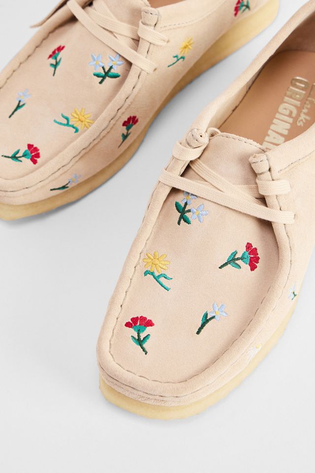 Clarks Originals Embroidered Suede Wallabee Shoes #3