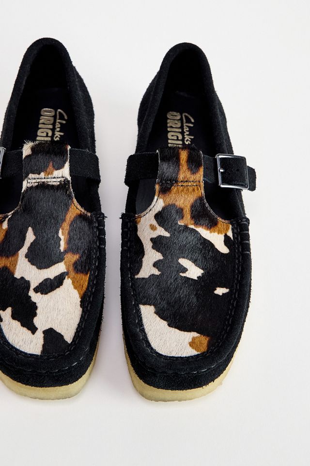 Scarpe T-Bar Clarks Originals Wallabee Stampa Mucca #3