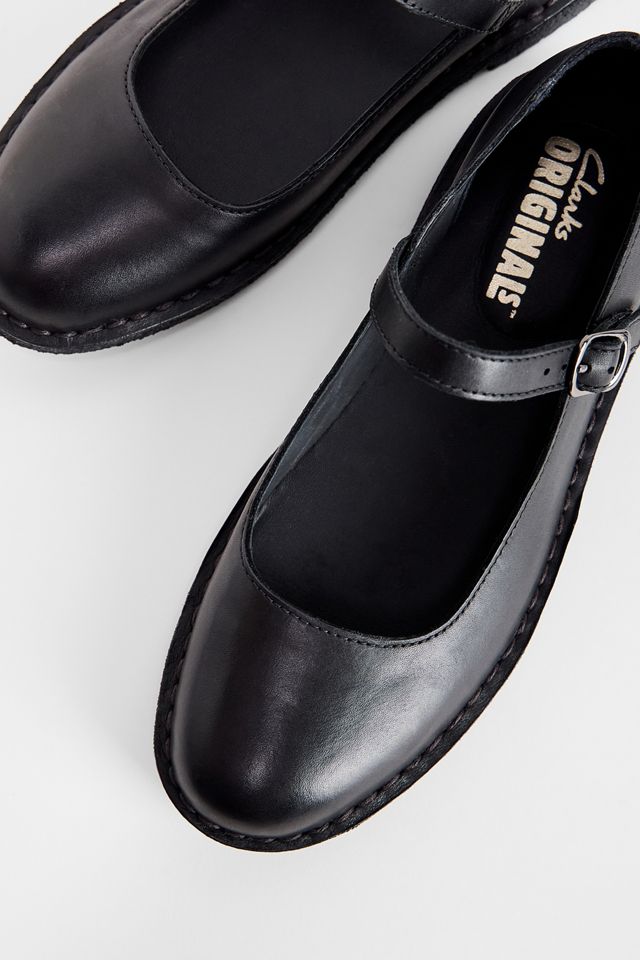 Clarks Originals Black Leather Ballerina Shoes #3