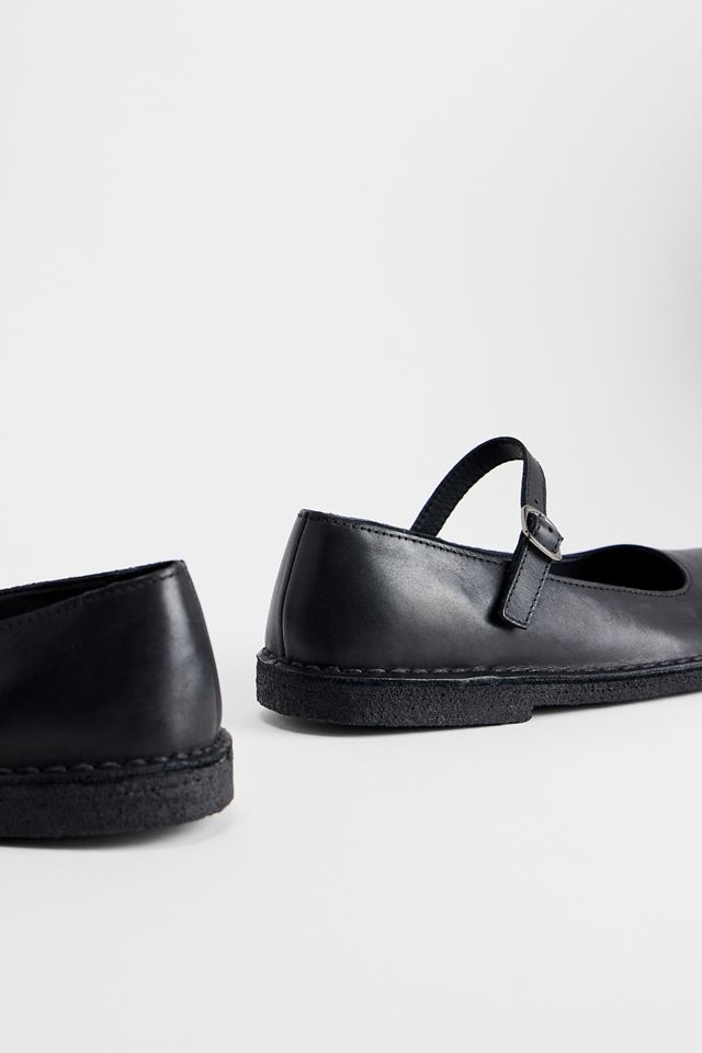 Clarks Originals Black Leather Ballerina Shoes #4