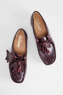 Chaussures Wallabee en cuir violet Clarks Originals