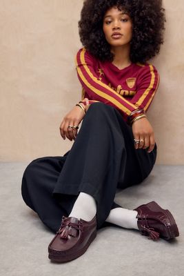 Clarks Originals Scarpe Wallabee in Pelle Viola