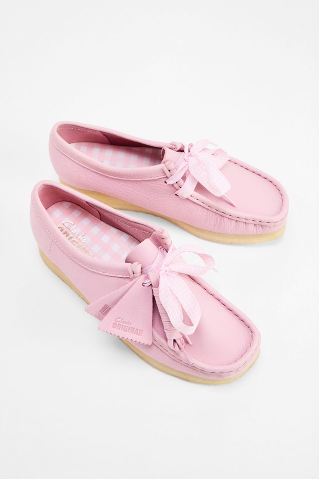 Zapatos de Cuero Wallabee Rosa Bebé Clarks Originals #1