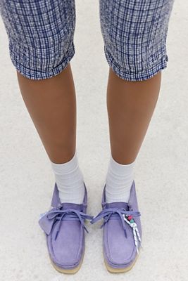 Scarpe Wallabee in Camoscio Viola Clarks Originals