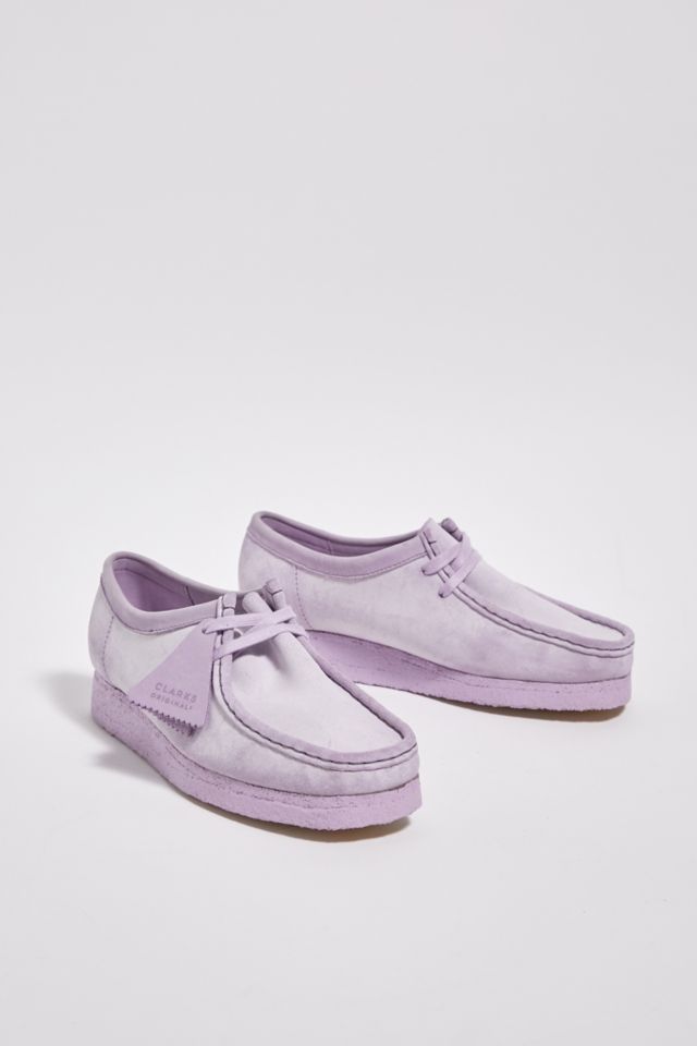 Purple hot sale clarks wallabees