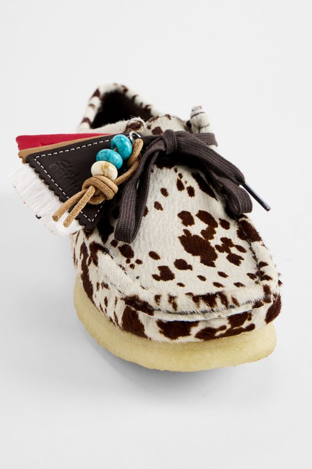 Clarks Originals Braune Kuhfell-Print Wallabee Schuhe #1