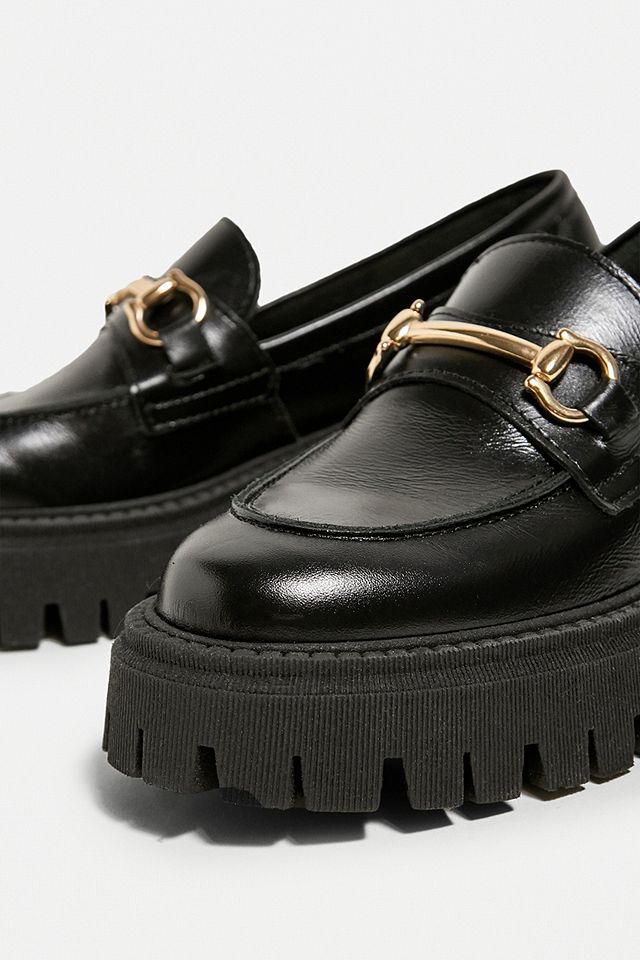 UO Black Cleo Chunky Loafers