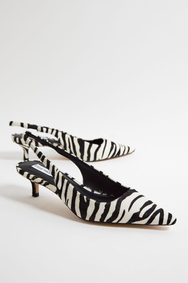 Steve Madden Kari Zebra Print Slingback Heels Urban Outfitters UK
