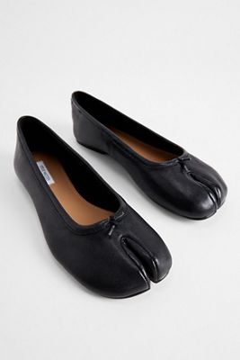 Steve Madden Black Cipher Split Toe Leather Shoes