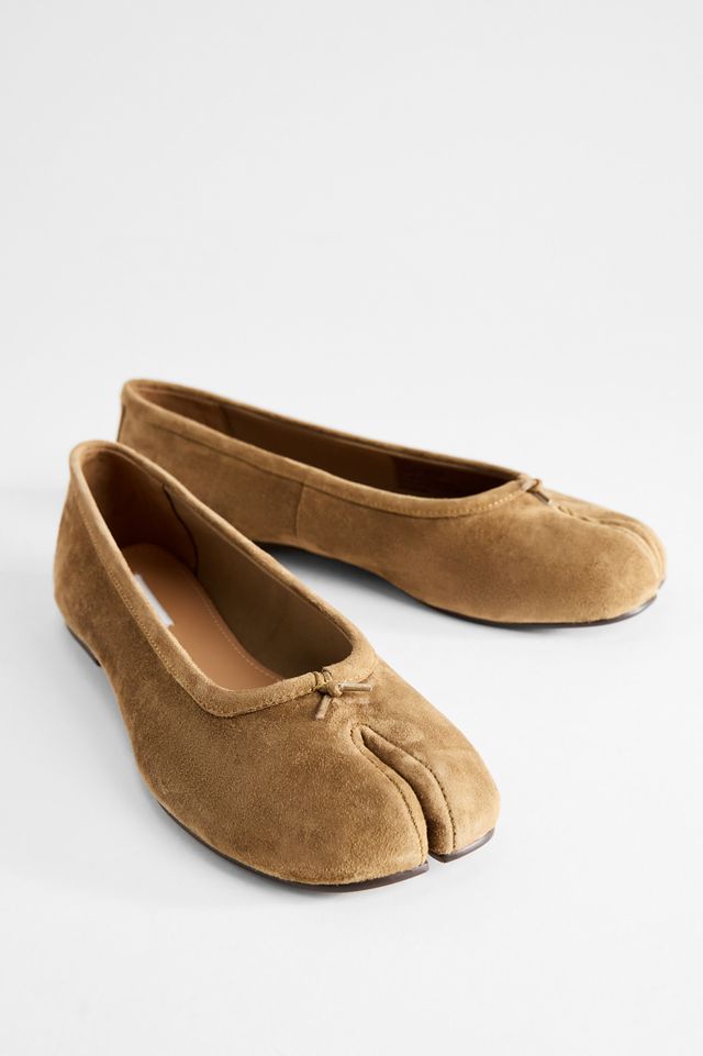 Steve Madden Taupefarbene Cipher Wildlederschuhe mit geteilter Spitze #1