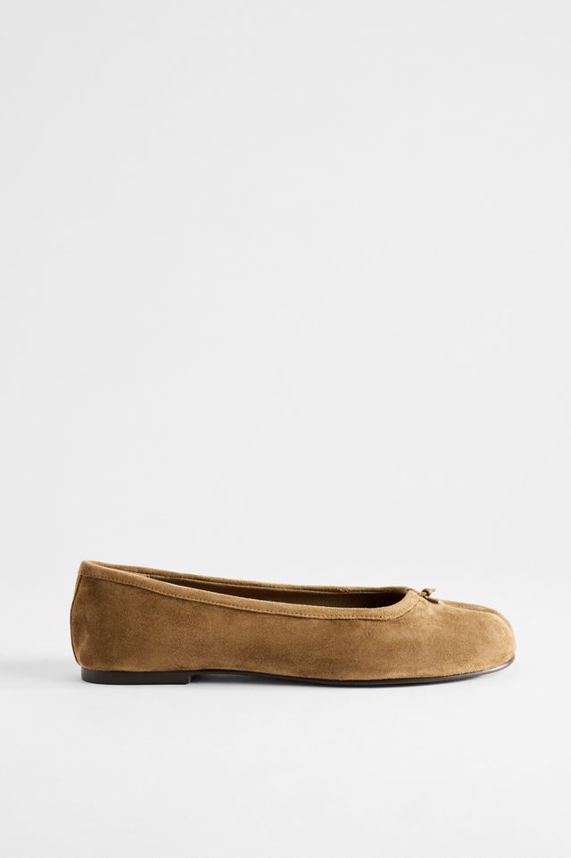 Steve Madden Taupefarbene Cipher Wildlederschuhe mit geteilter Spitze #3