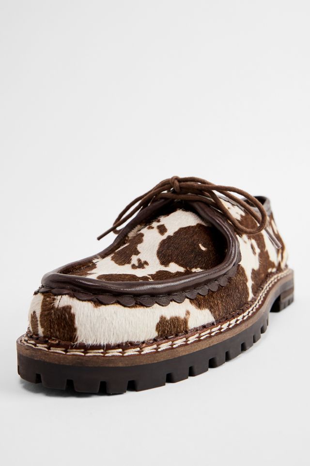 Zapatos Náuticos BRONX Sor-Aya con Cordones y Estampado de Vaca #4