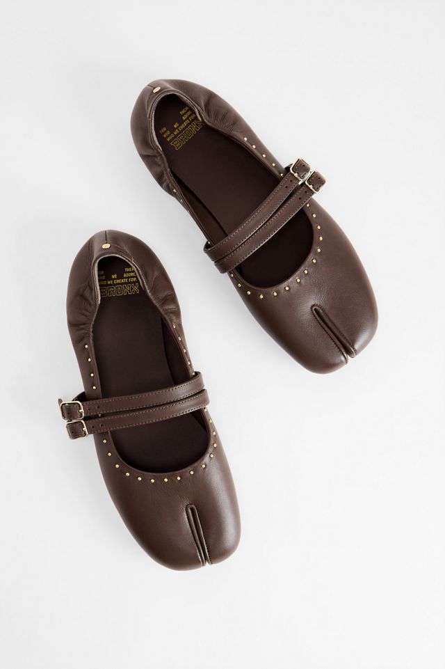 BRONX Braune Semm-ie Ballerina-Schuhe #1