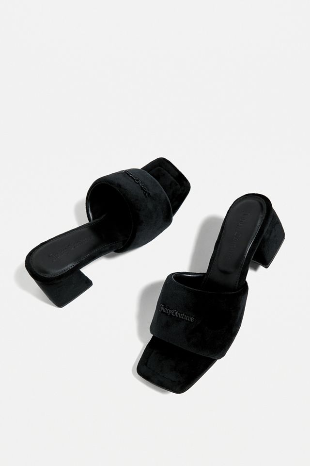 Juicy Couture Black Tilly Velour Mules #5