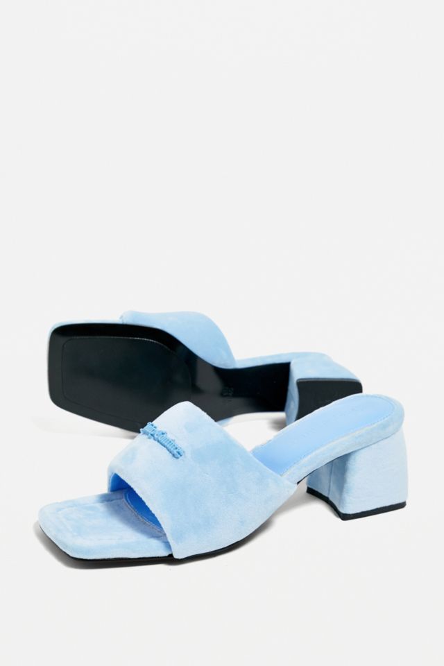 Juicy Couture Blue Tilly Velour Mules