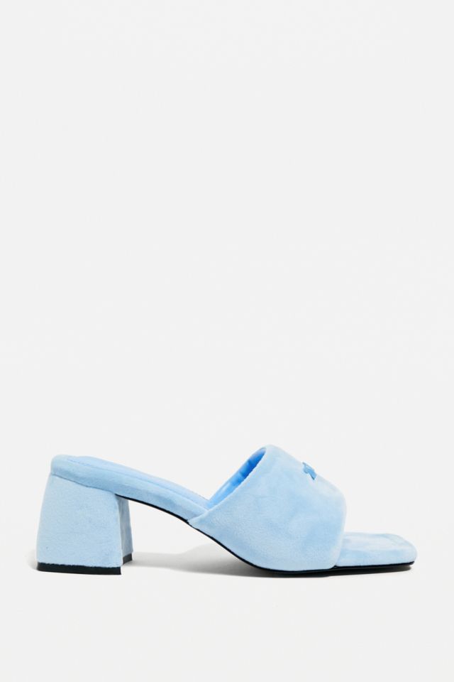 Juicy Couture Blue Tilly Velour Mules