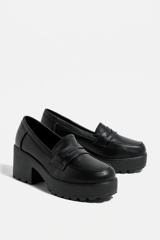 KOI - Mocassins à talon imitation cuir Vigo noirs #1