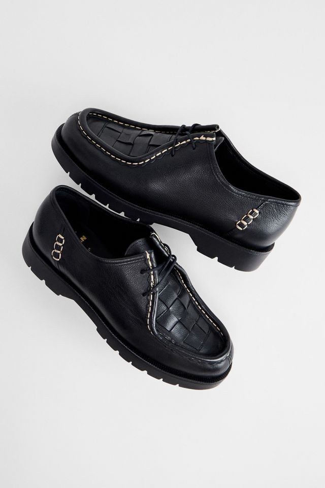 KLEMAN Black Padror Woven Leather Shoes #1