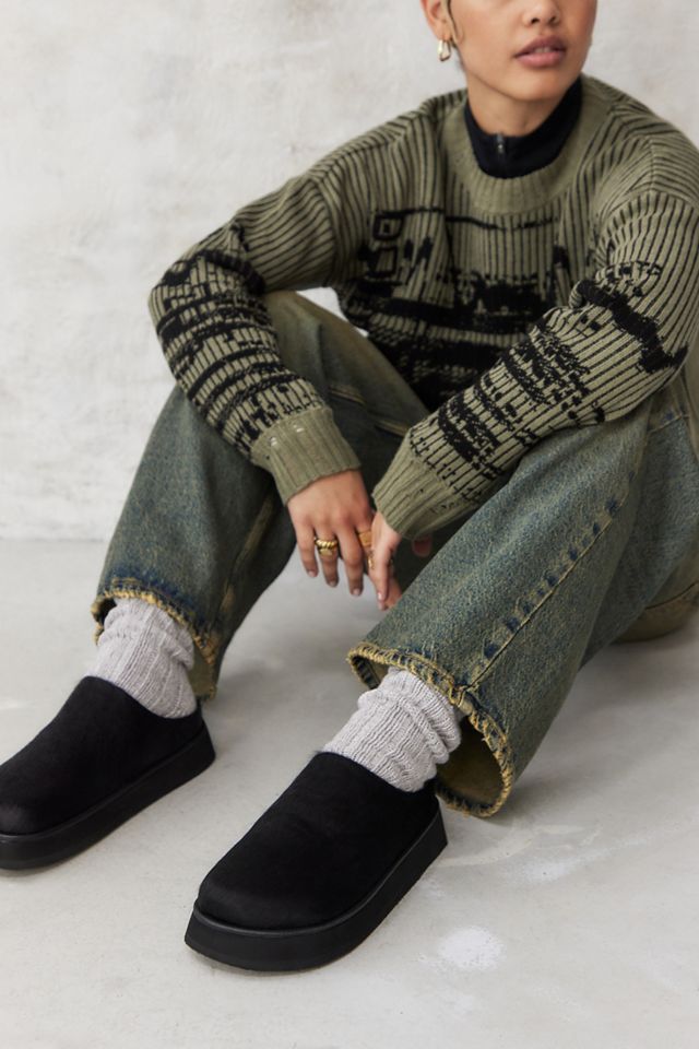 ASRA Black Faux Fur Zain Mules | Urban Outfitters UK