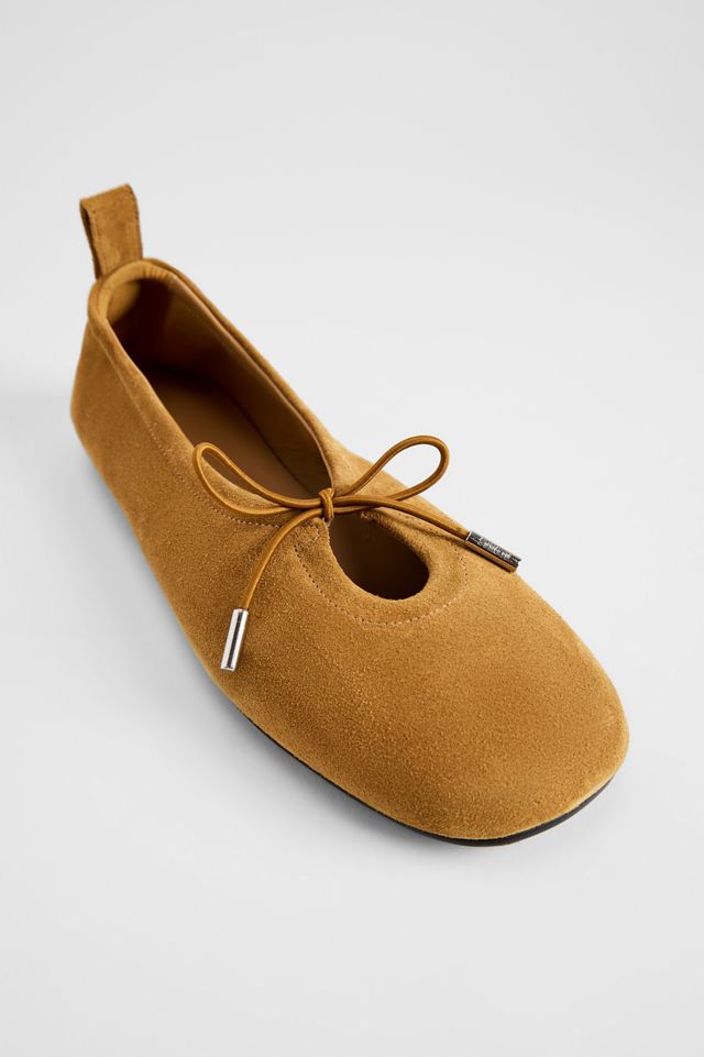 ALOHAS Hellbraune Rosalind Wildleder-Ballettschuhe #1