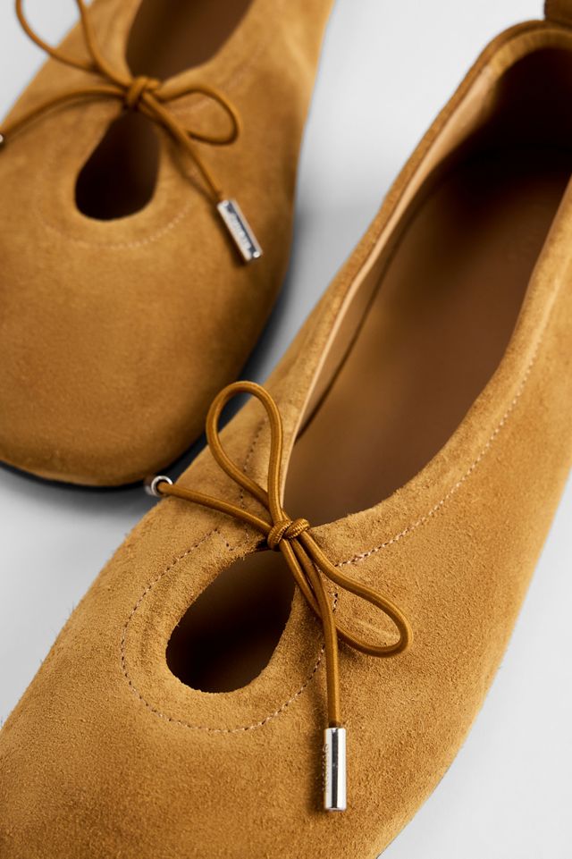 ALOHAS Hellbraune Rosalind Wildleder-Ballettschuhe #4
