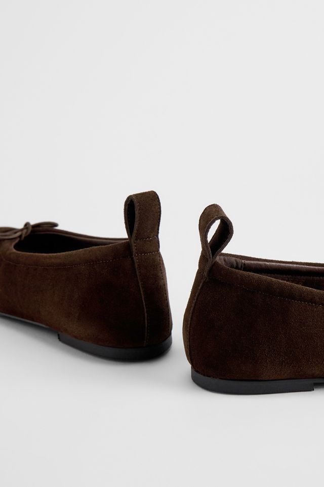 Scarpe da Ballerina in Camoscio Rosalind Marroni ALOHAS #3