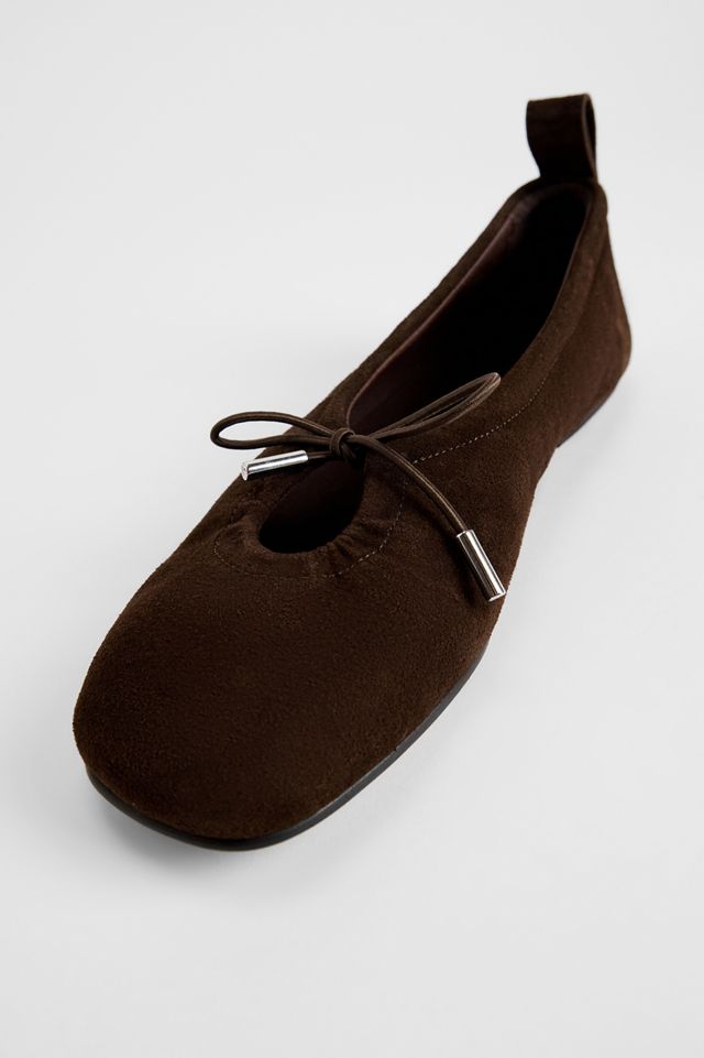 Scarpe da Ballerina in Camoscio Rosalind Marroni ALOHAS #4